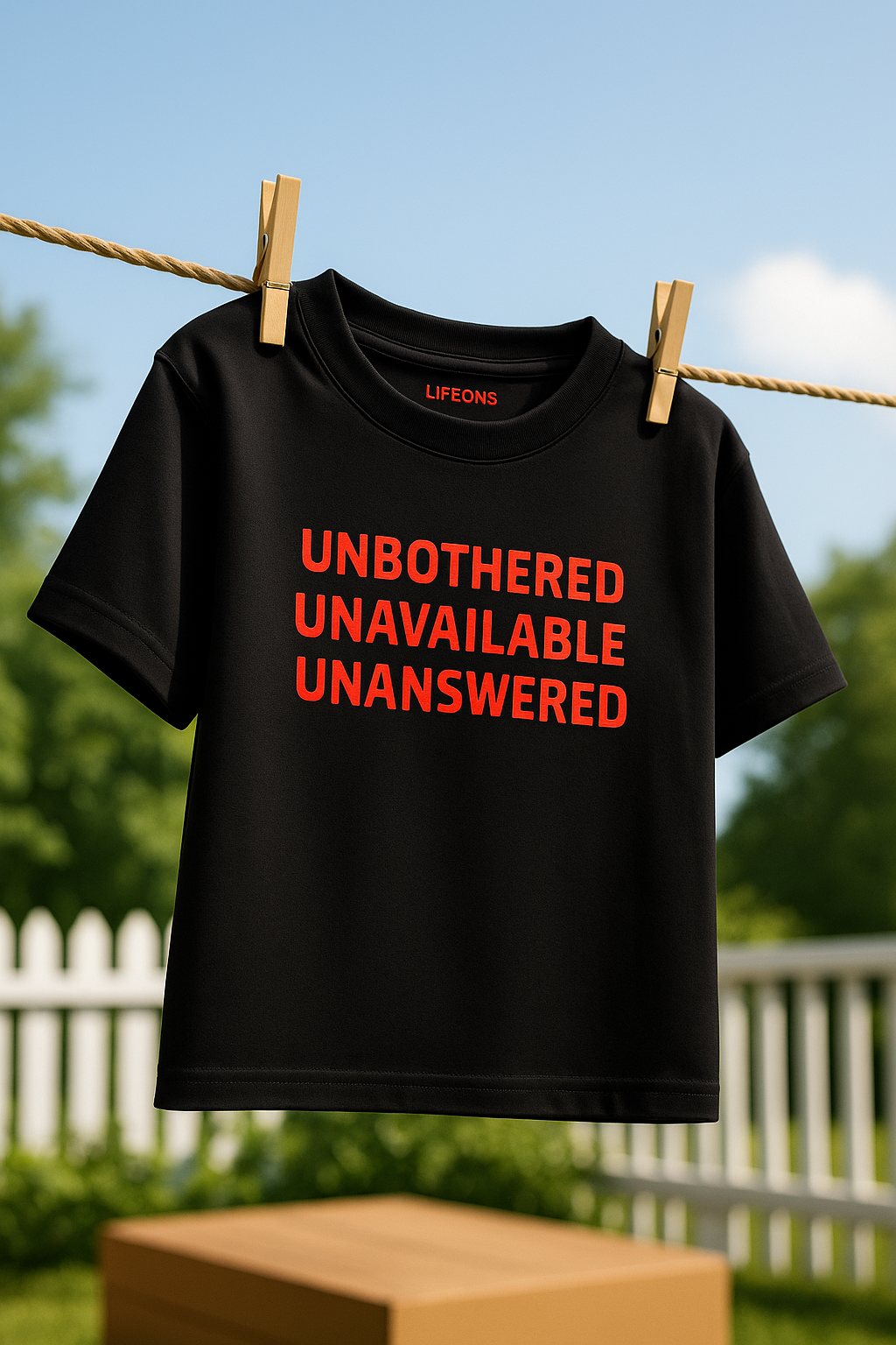 UNBOTHERED. UNAVAILABLE. UNANSWERED. – Minimal Bold Puff Print Tee | LIFEONS