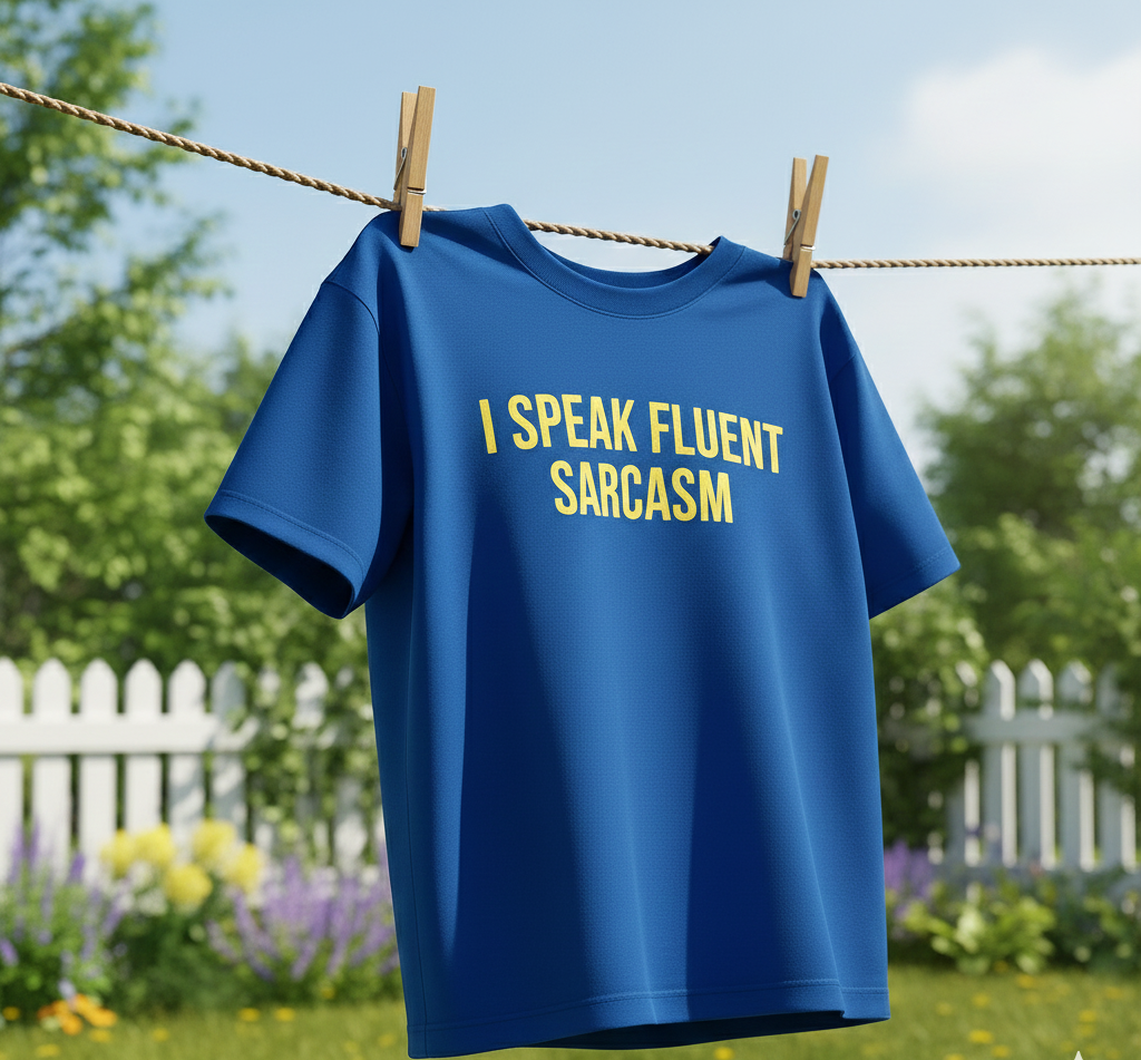 I Speak Fluent Sarcasm – Royal Blue Oversized Tee | Lifeons® Premium Streetwear
