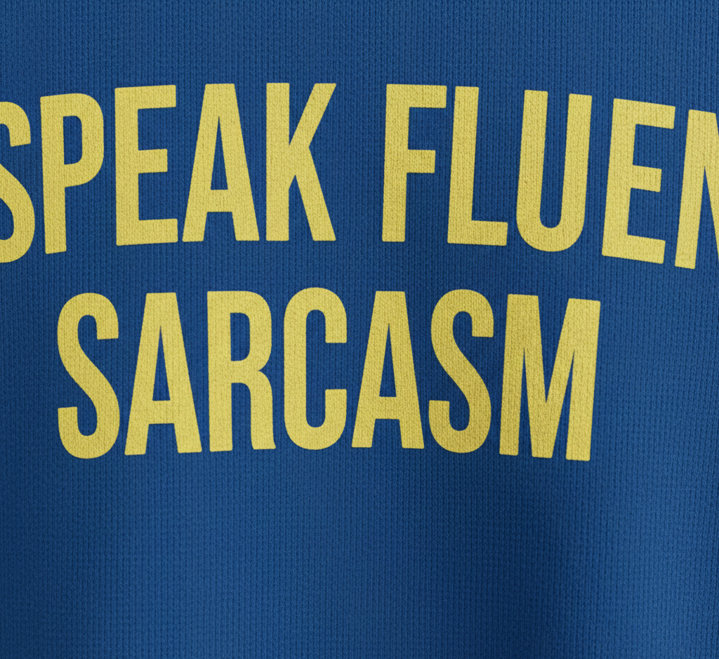 I Speak Fluent Sarcasm – Royal Blue Oversized Tee | Lifeons® Premium Streetwear