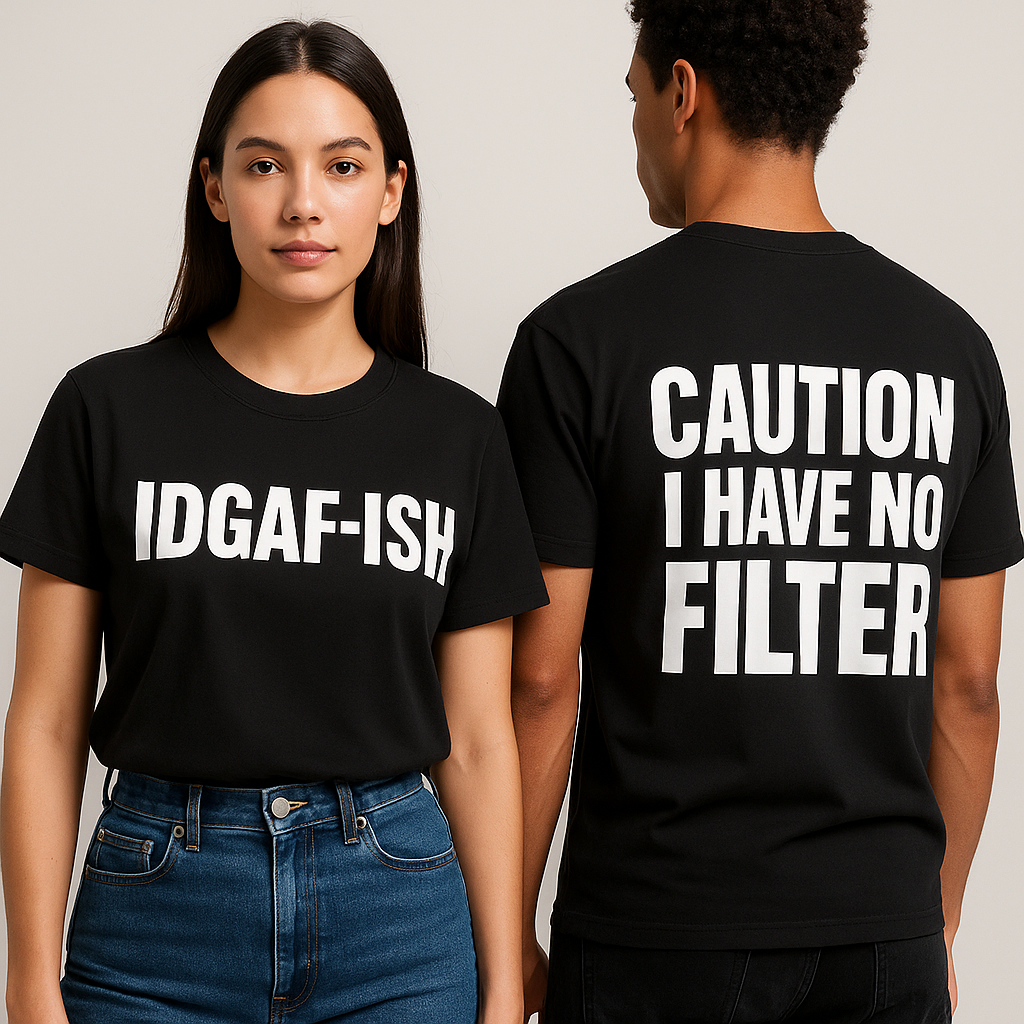 IDGAF-ISH Graphic Tee — Oversized Streetwear (Black)