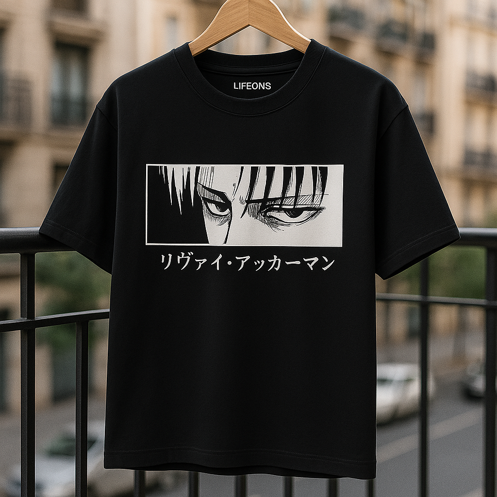Levi Ackerman Eyes – Oversized Anime Tee
